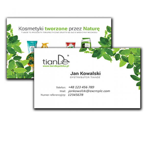 Akcesoria reklamowe tianDe Wizytówki tianDe Polska - 100 szt. 