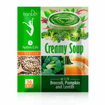 Kuchnia Zupa kremowa z brokułem, dynią i soczewicą