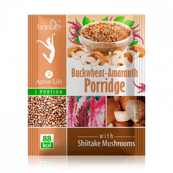 Kuchnia Kasza gryczano-amarantusowa z grzybami shiitake