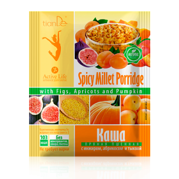 Kuchnia Kasza jaglana z figami, morelami i dynią