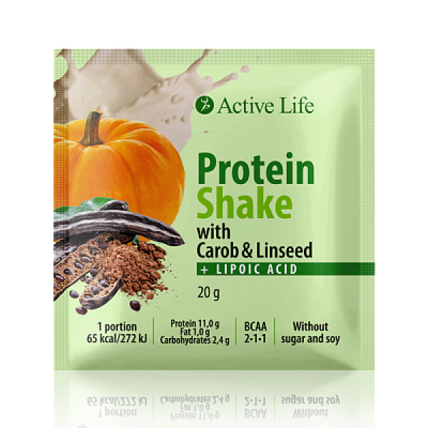 Zdrowie Wspierający koktajl proteinowy z karobem i siemieniem lnianym dla kobiet