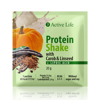 Zdrowie Wspierający koktajl proteinowy z karobem i siemieniem lnianym dla kobiet